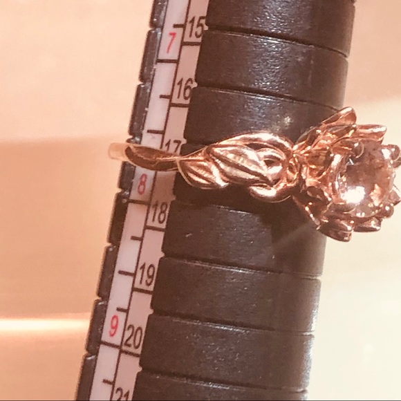 14K Rose Gold 3-Piece Morganite Wedding Set - Picture 6 of 16